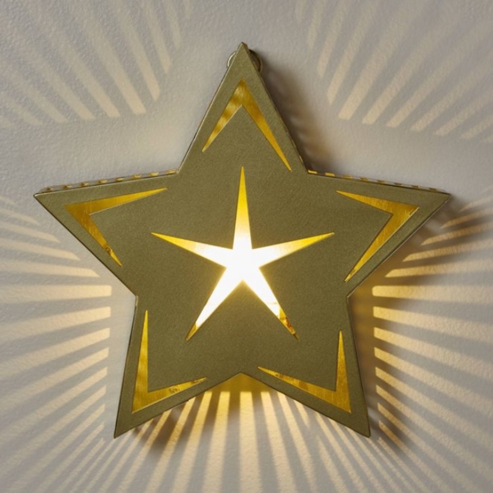 10.5” backlit metallic gold star led light Wondershop by Target